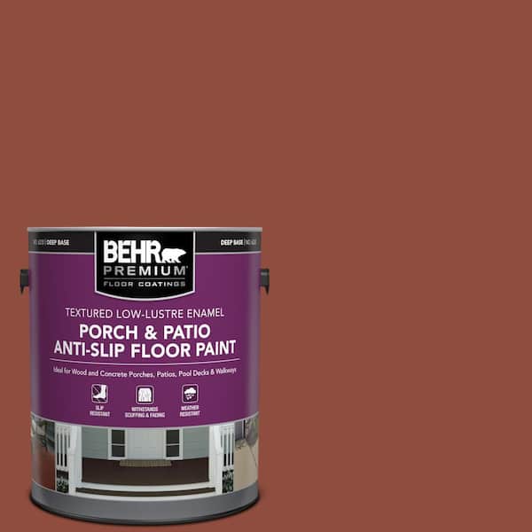 BEHR PREMIUM 1 gal. #SC-330 Redwood Textured Low-Lustre Enamel Interior/Exterior Porch and Patio Anti-Slip Floor Paint