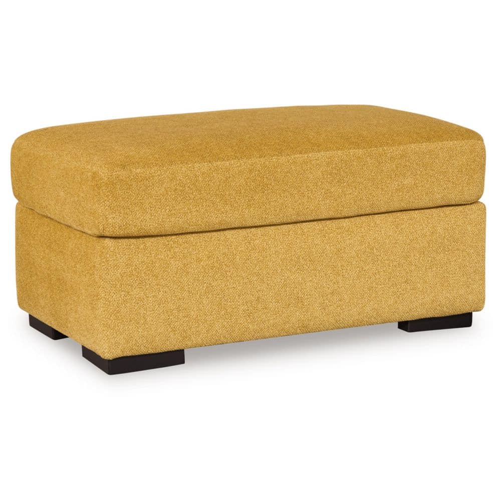 Sunflower Yellow Modern Upholstered Ottoman Pouf