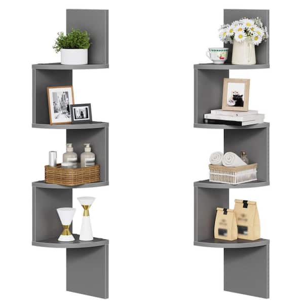 Whatseaso 7.9-in. W x 7.9-in. D x 41.3-in. H Gray Ready-to