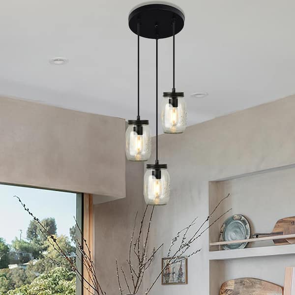 Mason jar pendant online light home depot