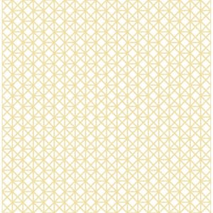 Lisbeth Yellow Geometric Lattice Yellow Wallpaper Sample