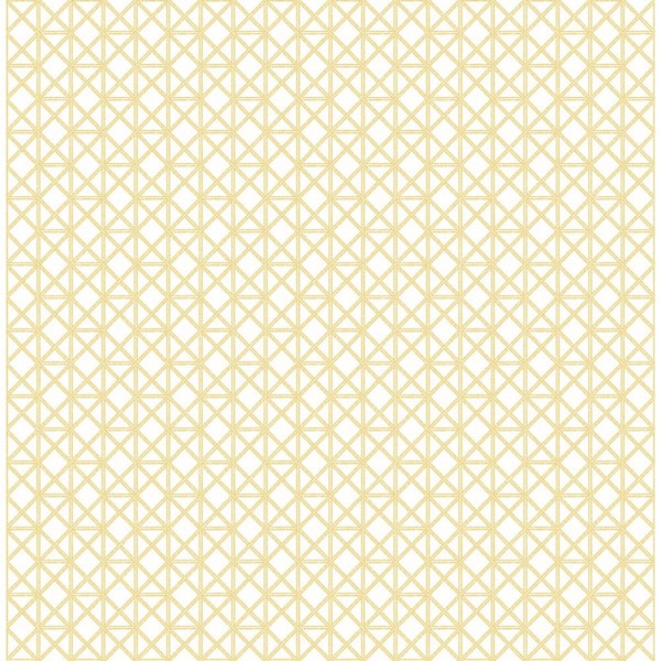 A-Street Prints Lisbeth Yellow Geometric Lattice Yellow Wallpaper Sample