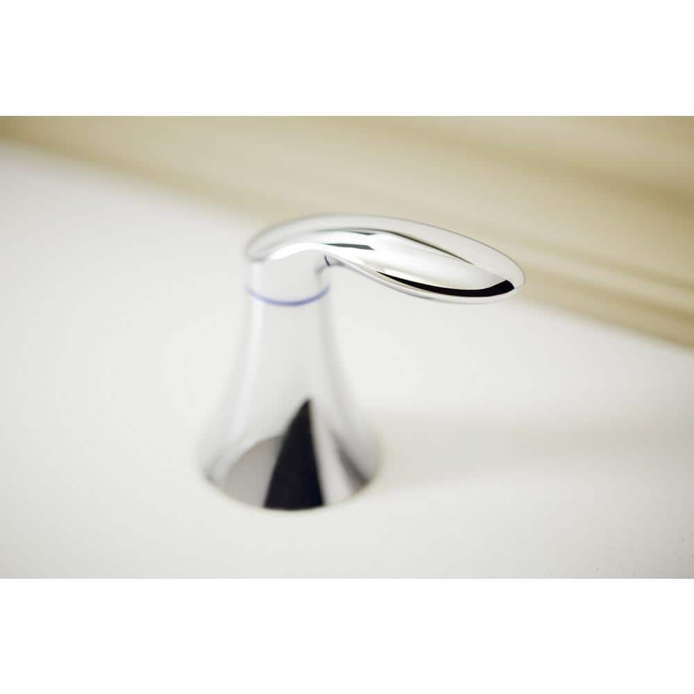 Elegant Polished Chrome Widespread Bathroom Sink Faucet with Lever Handles