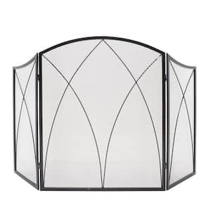 Arched 3-Panel Fireplace Screen