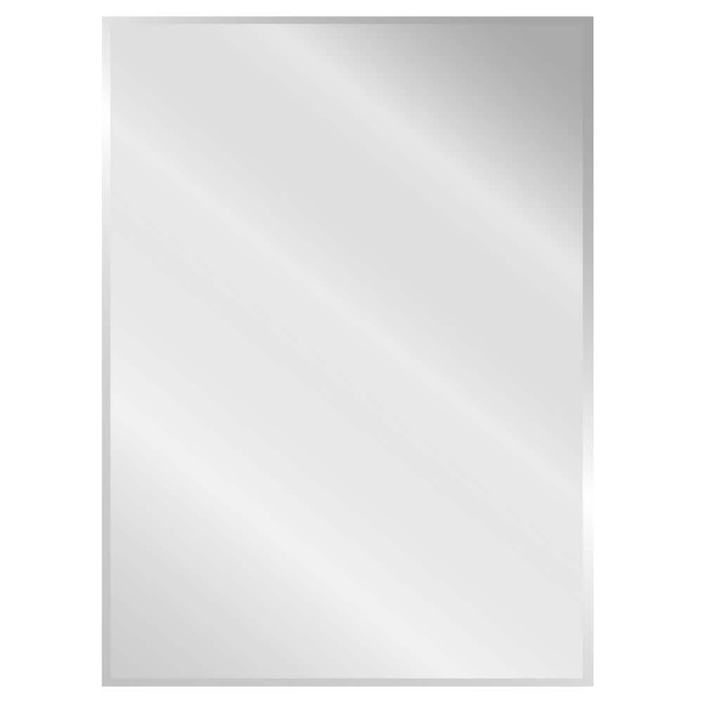 Glacier Bay 36 in. W x 48 in. H Rectangular Frameless Beveled Edge Wall  Bathroom Vanity Mirror in Silver 81179 - The Home Depot