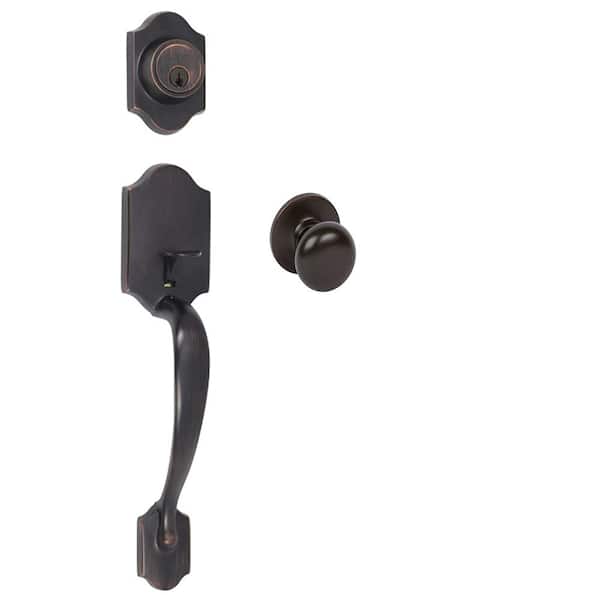 DELANEY HARDWARE Wicklow Tuscany Bronze Entry Dummy Door Handleset