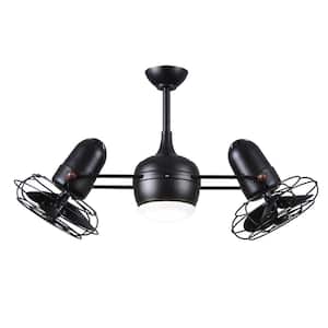 Dagny LK 40 in. Integrated LED Indoor/Outdoor Matte Black Ceiling Fan with Remote Control Included
