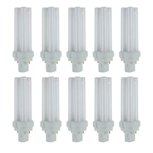80-Watt Equivalent PL-C GX32d2 2-Pin Base CFL Plug In Light Bulb in Daylight White 5000K (10-Pack)