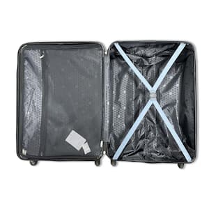 3-Piece Blue Lightweight Hardshell Spinner Luggage Set, (20 in., 24 in., and 28 in.), TSA Lock