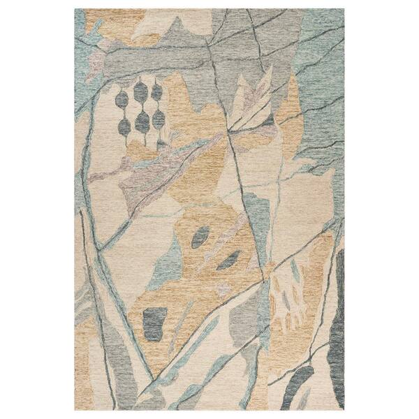 LR Home Divergence Beige 5 ft. x 7 ft. Abstract Conceptual Beyond Indoor Area Rug