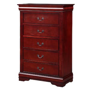 Louis Philippe Cherry Chest with Wood Frame 47 in. x 15 in. x 31 in.