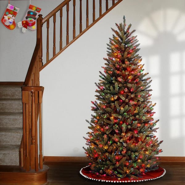 6.5 ft. Natural Fraser Slim Fir Tree with Multicolor Lights