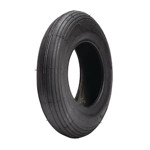 8 in. Wheelbarrow Tire, Premium 2 Ply Rib Tread, 480/400-8 (58-012)