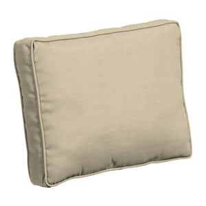 Plush PolyFill 19 in. x 24 in. Tan Leala Outdoor Rectangle Outdoor Lumbar Pillow