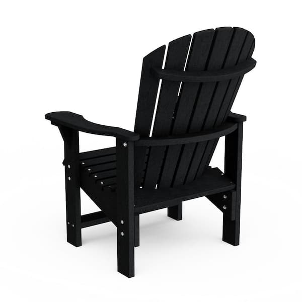 Wildridge Heritage Black Plastic Outdoor Upright Adirondack Chair