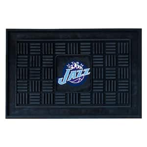 NBA Utah Jazz Black 19 in. x 30 in. Vinyl Door Mat