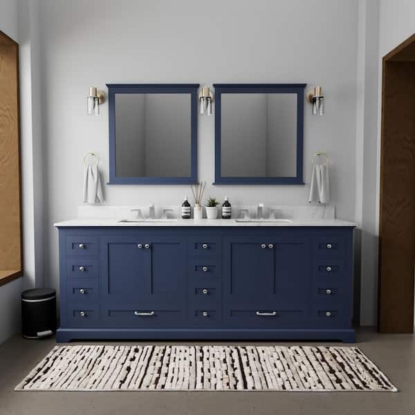 PROPAGANDA シングレット ビキニ セット XXL Navy Lexora Dukes 84 in. W x 22 in. D Navy Blue Double Bath Vanity