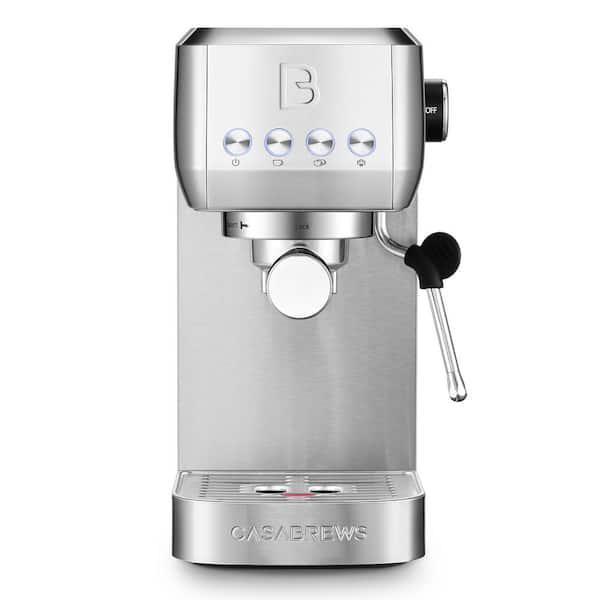 CASABREWS 3700 Essential 20-Cups Sliver Stainless Steel Espresso Machine with Space Saving Design