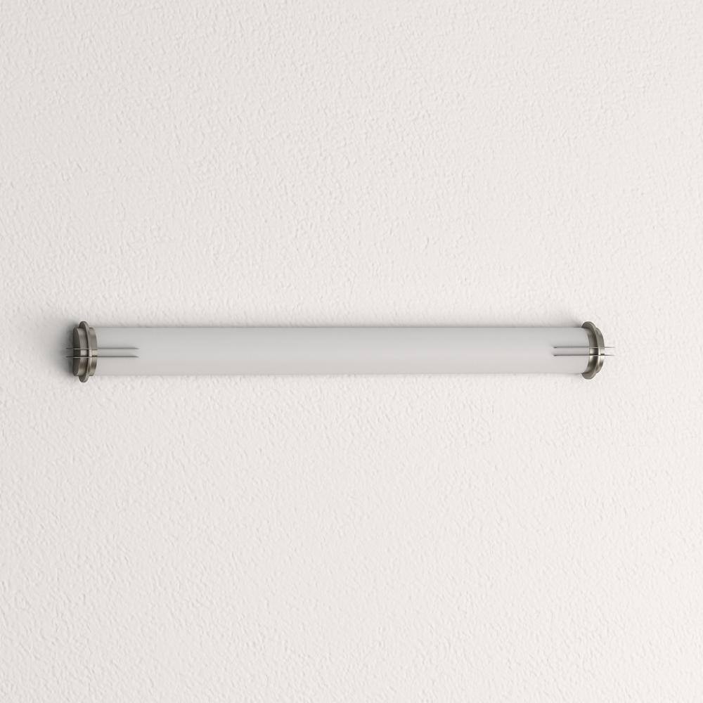 Nickel 49-1/4" Contemporary Acrylic Linear Bath Light