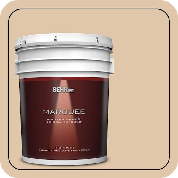 BEHR MARQUEE 5 gal. #S260-2 Pumpkin Seed Matte Interior Paint & Primer