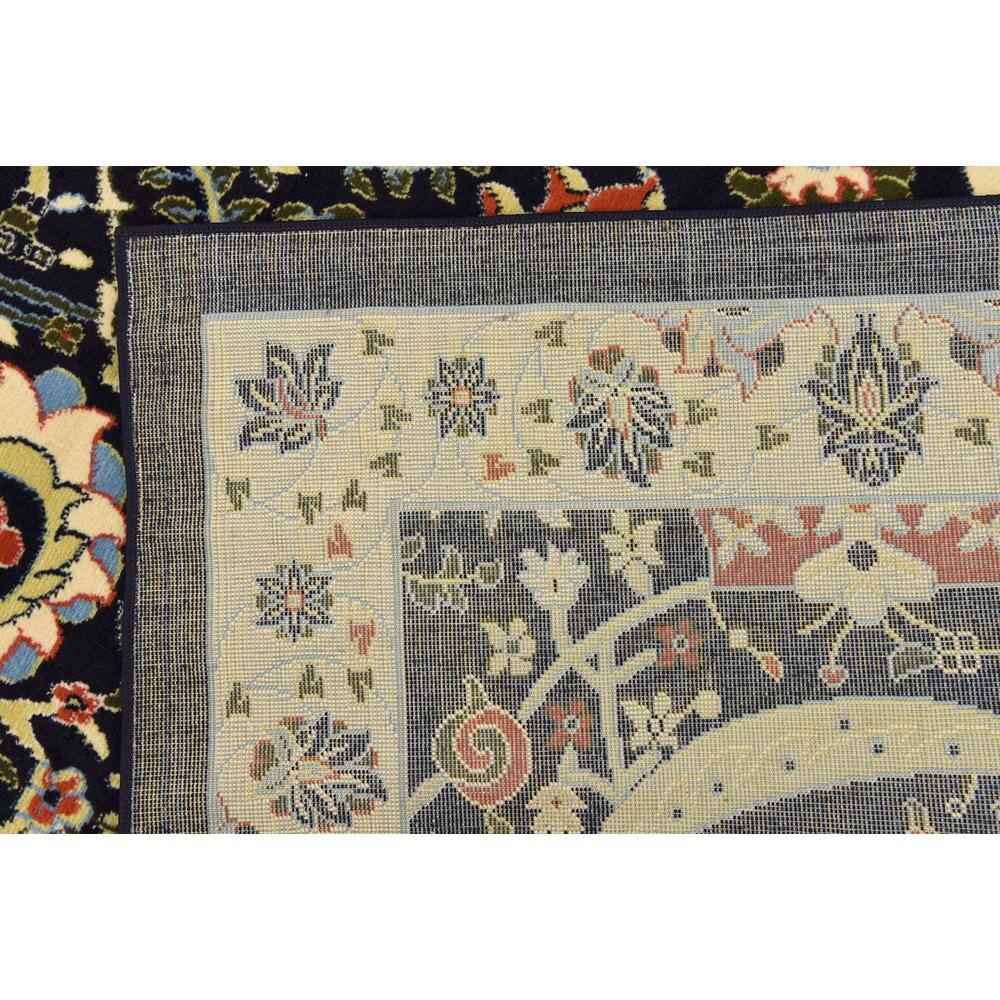 Handmade Rectangular Navy Blue Synthetic 6' x 9' Easy-Care Rug