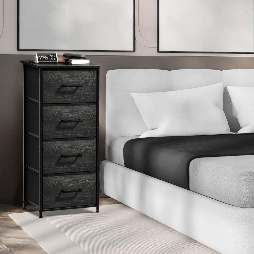 Black Vertical Nursery Dresser with Soft Close Drawers