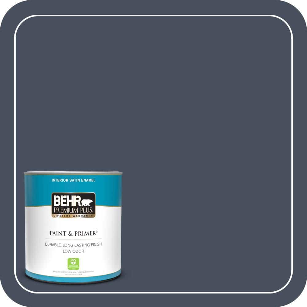 1 qt. #S510-7 Dark Denim Satin Enamel Low Odor Interior Paint & Primer price history on PriceWatchPro