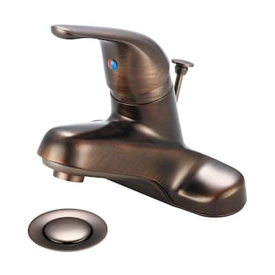 Elite 4 in. Centerset Single-Handle Bathroom Faucet in Oil Rubbed Bronze