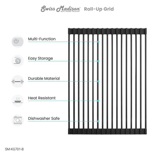 Swiss Madison 20 in. Kitchen Sink Grid in Black SM-KG700-B - The Home Depot