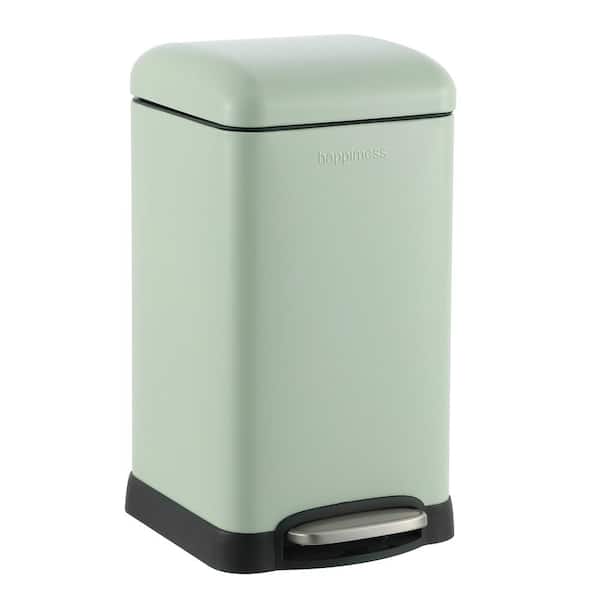 Betty Retro Mini 3.2-Gal. Step-Open Trash Can, Pistachio Gelato