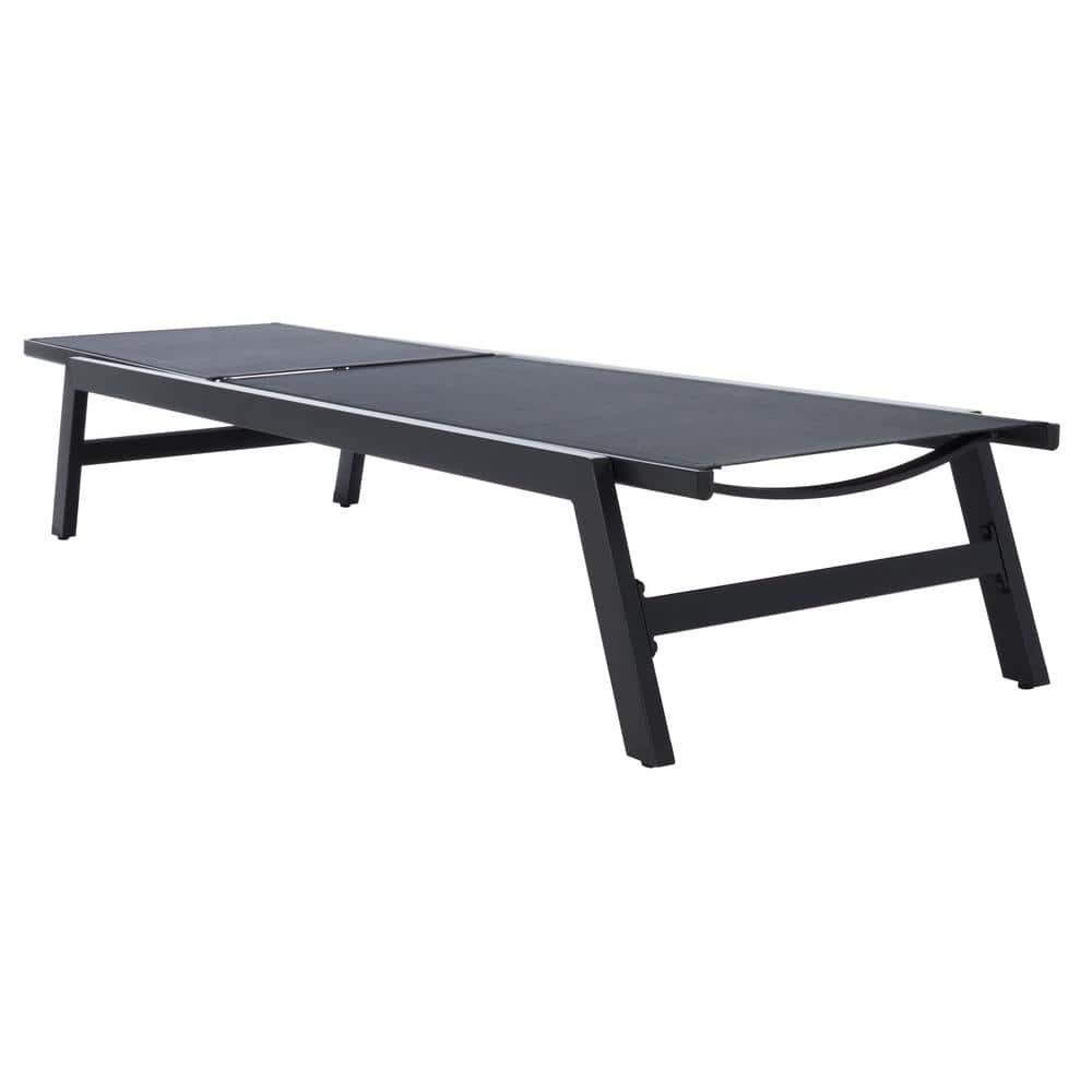 Fionne Modern Chic Black Outdoor Sunlounger