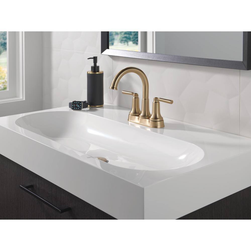 Saylor Champagne Bronze Dual-Handle Centerset Bathroom Faucet