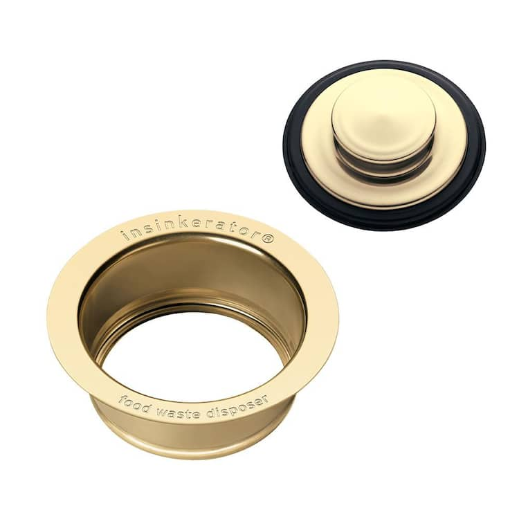 InSinkErator Kitchen Sink Flange & Sink Stopper for InSinkErator Garbage Disposals in French Gold