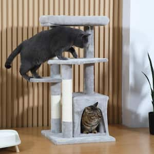 33 in. Cat Tree with Cat Bed Scratching Post