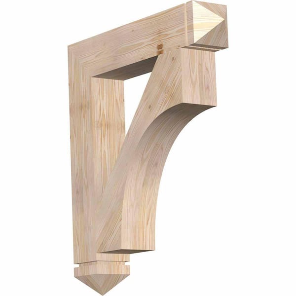 Ekena Millwork 5-1/2 in. x 36 in. x 32 in. Douglas Fir Westlake Arts and Crafts Smooth Bracket