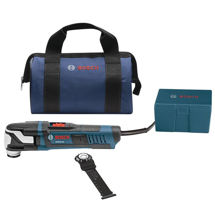 Bosch 5.5 Amp Corded StarlockMax Variable Speed Oscillating Multi-Tool Kit with Carrying Bag (4-Piece)