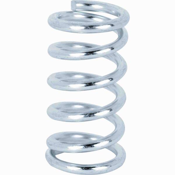 Prime-Line Compression Spring, Spring Steel Construction, Nickel-Plated Finish, .091 GA x 11/16 in. x 1-1/4 in., (2-Pack)