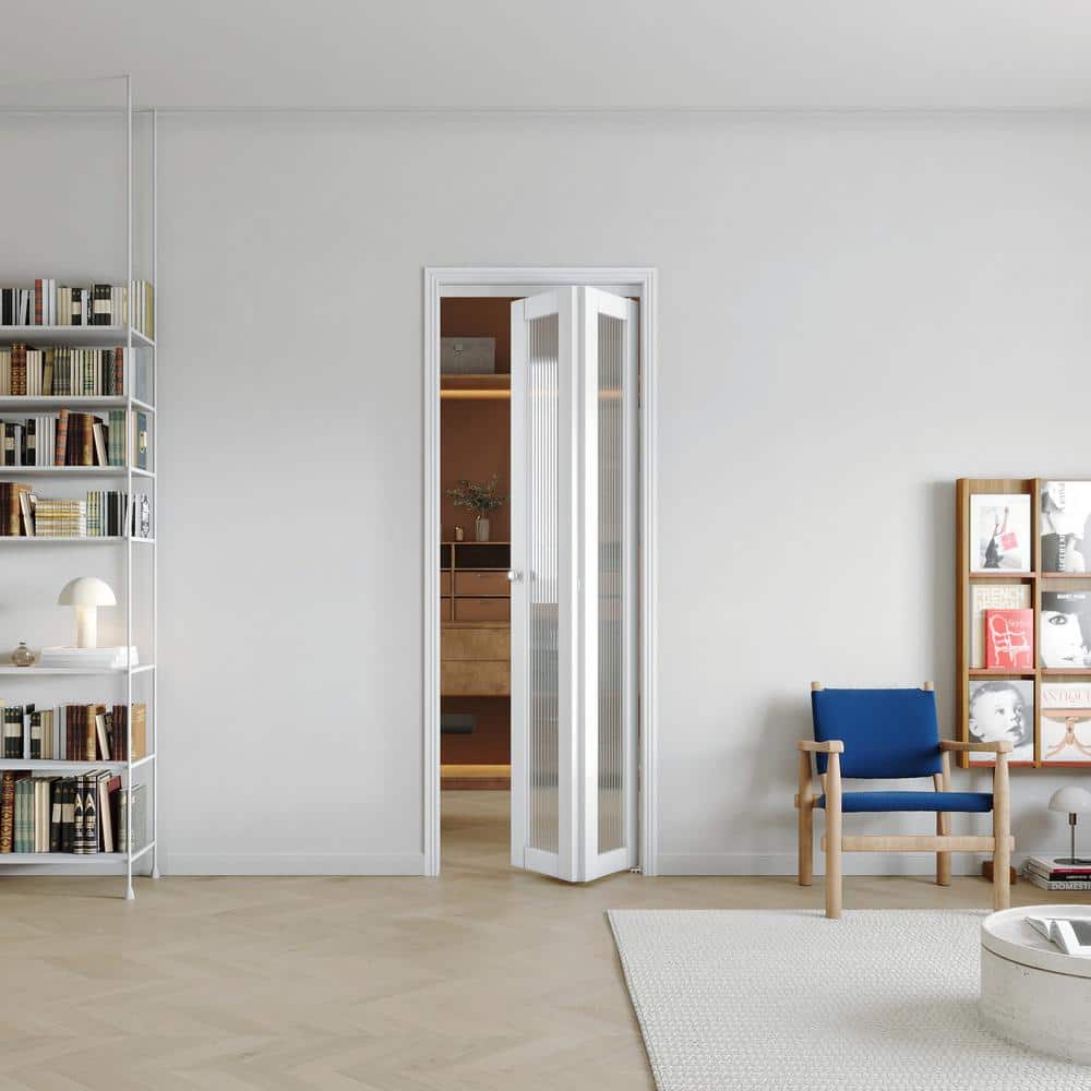 30 in x 80 in Frosted glass Single Glass Panel Bi-Fold Interior Door for Closet, with MDF & Water-Proof PVC Covering price history on PriceWatchPro
