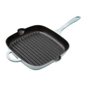 Heritage Pavilion 11.5 in. Cast Iron Grill Pan in Blue