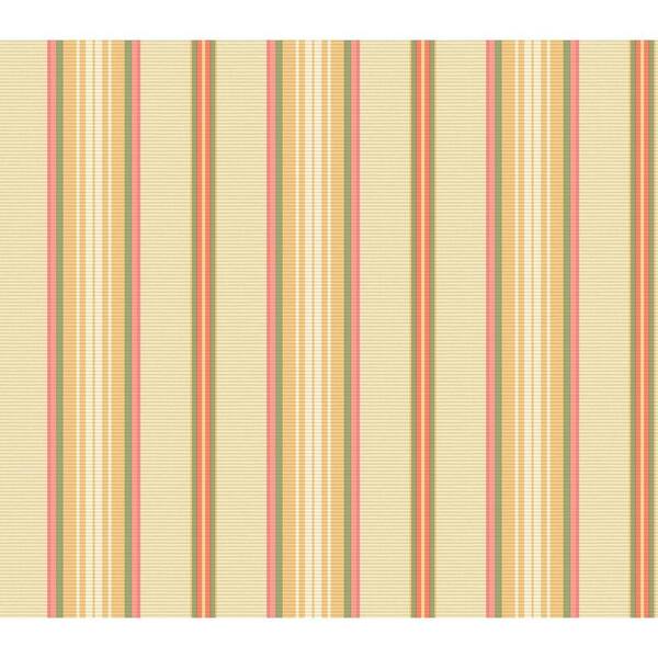 The Wallpaper Company 56 sq. ft. Multicolored Florence Stripe Wallpaper
