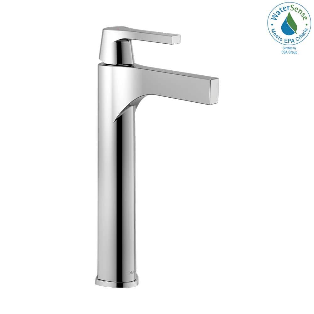 Zura Polished Chrome Single Handle Vessel Bathroom Faucet