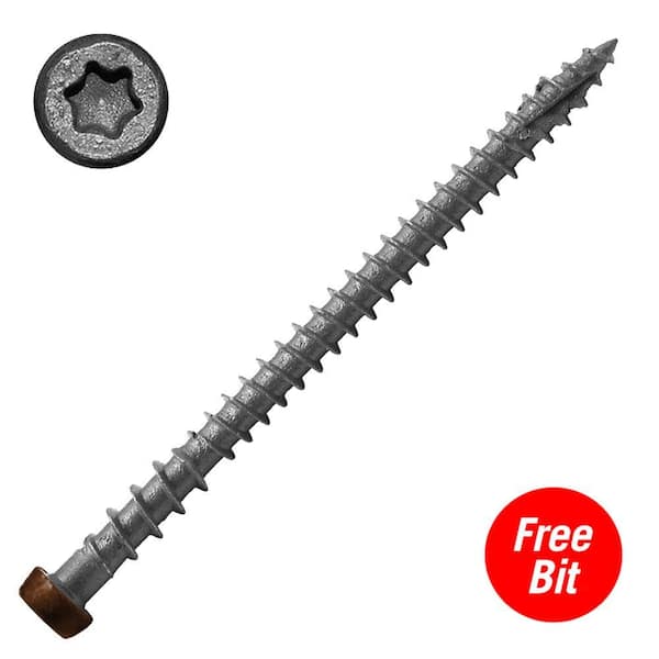 DeckLok #10 x 2-3/4 in. Star Drive Self-Countersinking Flat Head ACQ Compatible Mountain Cedar Composite Deck Screws (75-Piece)