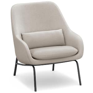 Elmont 30 in. Wide Mid Century Modern Accent Chair in Natural Linen fabric