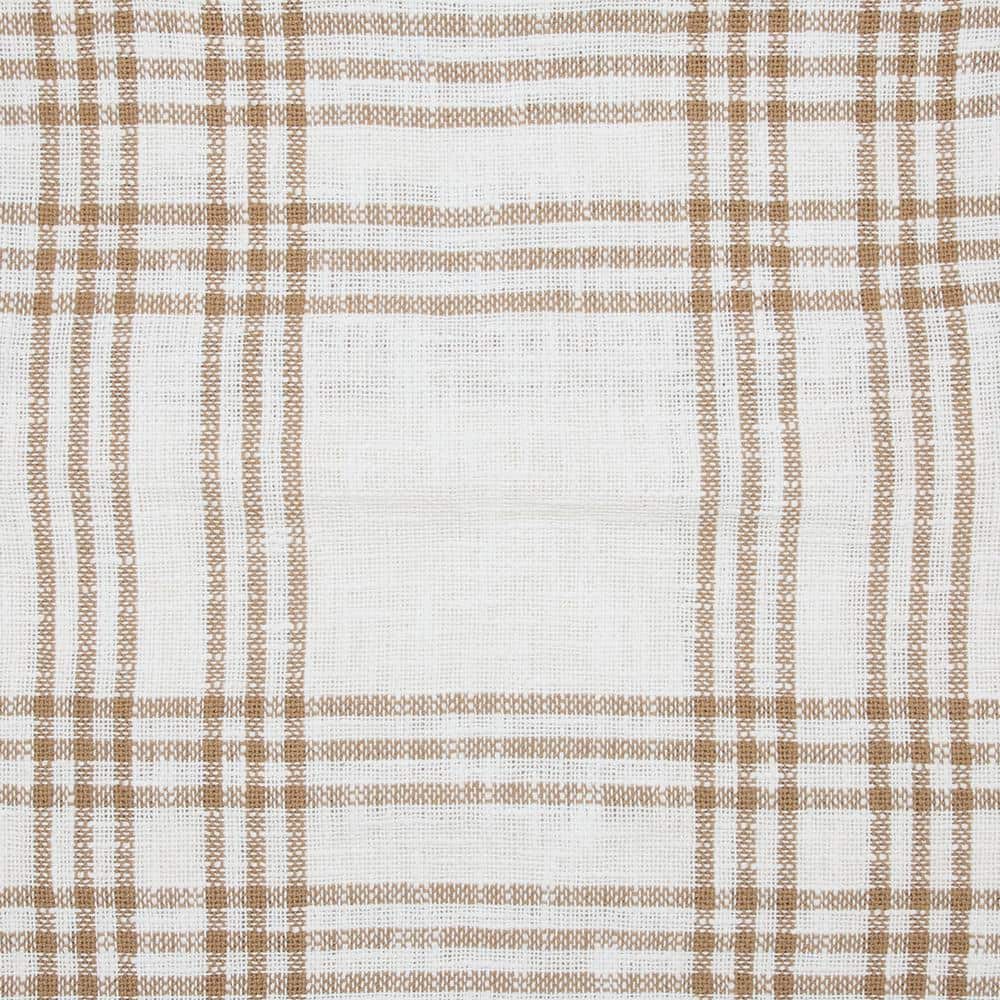 18x18 Wheat Plaid Embroidered Thanksgiving Pillow