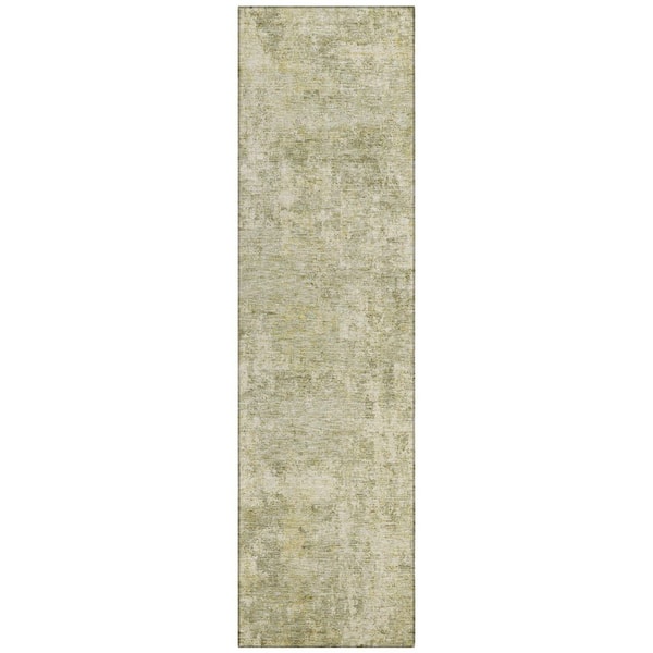 Chantille Machine Washable Indoor/Outdoor Abstract ACN2061 Sage 2 ft. 3 in. x 7 ft. 6 in. Runner Rug