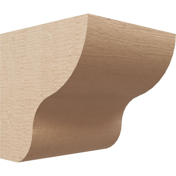 Ekena Millwork 7-in. x 7-in. x 7-in. Series 1 Wide Greensboro Rough Cedar Woodgrain Timberthane Polyurethane Corbel, Primed Tan
