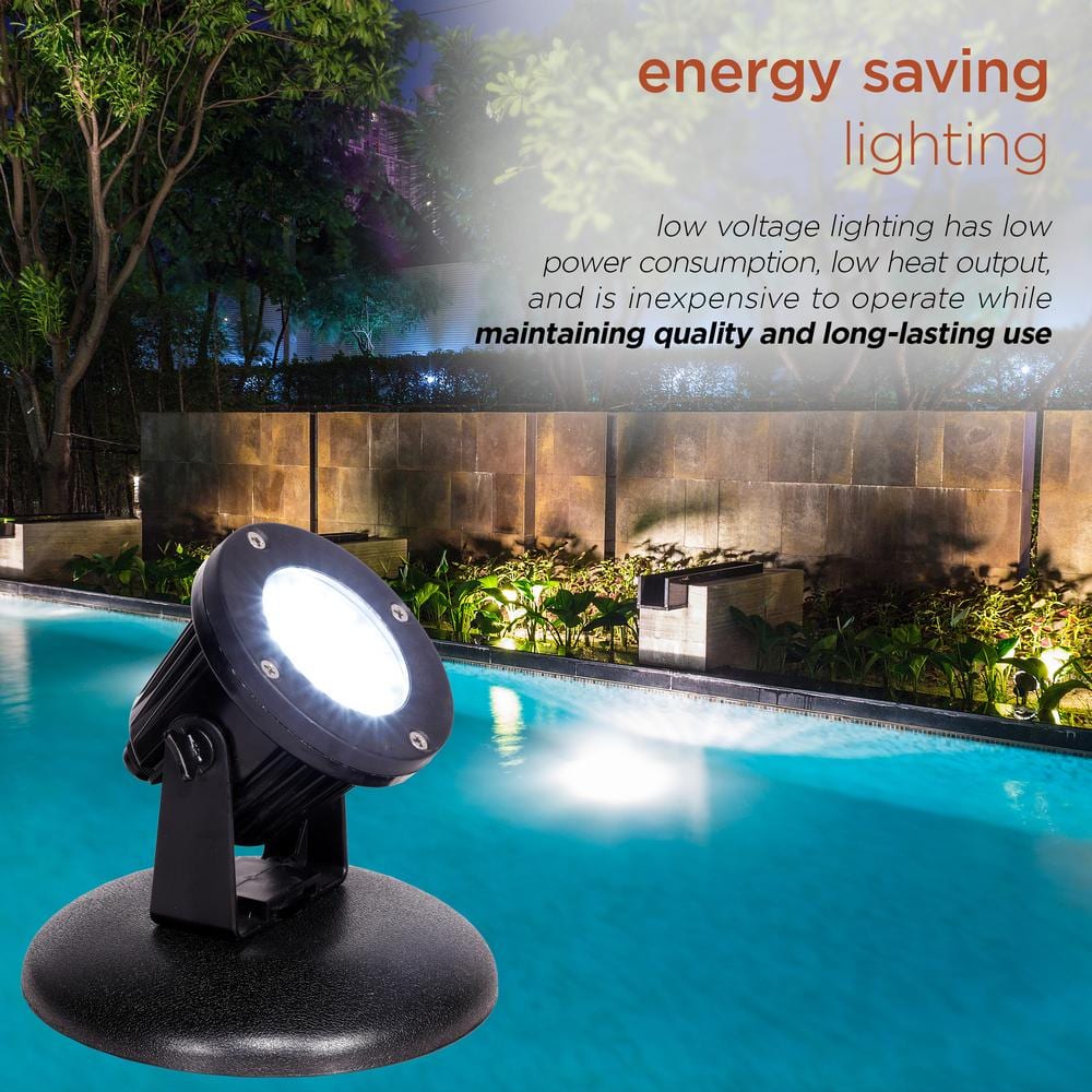 Compact Black LED Pathway Light with Transformer