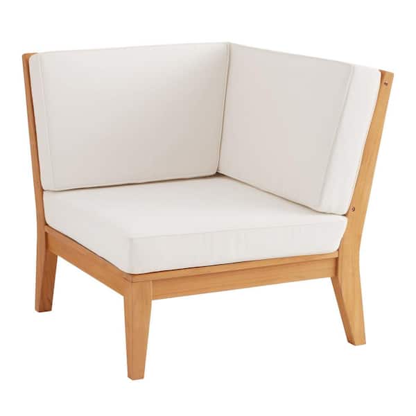 Linon Home Decor Serena Outdoor Solid Teak Corner Seat