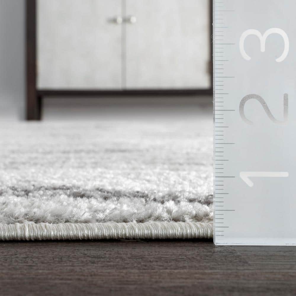 Gray Abstract Lines Reversible Area Rug