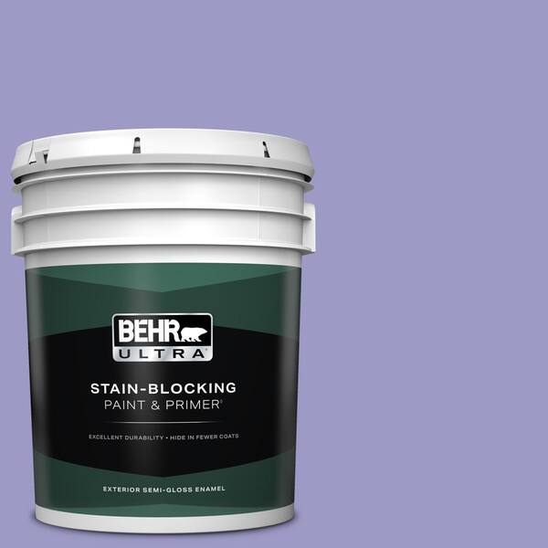 BEHR ULTRA 5 gal. #630B-5 Majestic Violet Semi-Gloss Enamel Exterior Paint & Primer